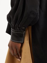 Thumbnail for your product : J.W.Anderson Gathered Lyocell-blend Crepe De Chine Shirt - Black