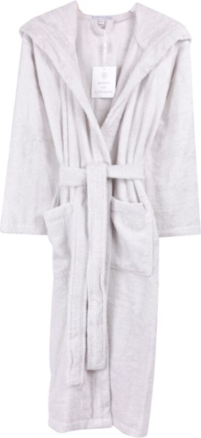 Bown Of London - Men's Heavyweight Hooded Nua Cotton Dressing Gown - Pale  Grey - ShopStyle Robes