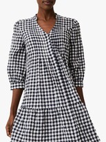 Thumbnail for your product : Phase Eight Oona Gingham Swing Dress, Navy/White
