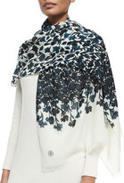 Thumbnail for your product : Tory Burch Art Nouveau Floral Wool Scarf