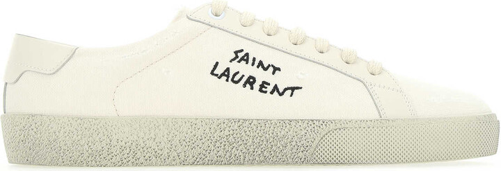 Saint Laurent Ivory Canvas Sl/06 Sneakers