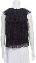 Thumbnail for your product : Chloé Mesh Draped Sleeveless Top w/ Tags