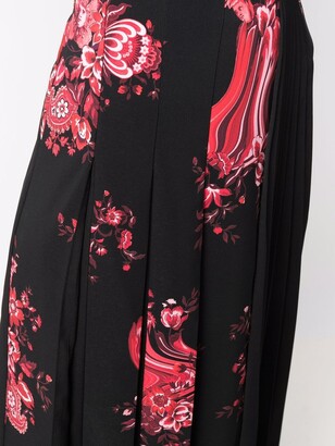 VIVETTA Floral-Print Pleated Skirt