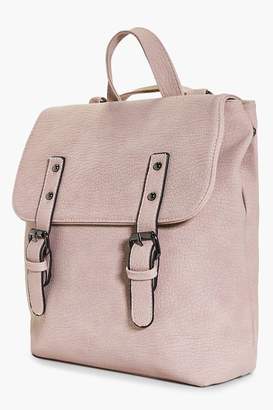 boohoo Buckle Detail Structured Backpack