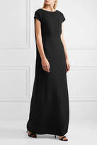 Thumbnail for your product : Valentino Open-back Draped Silk-cady Gown - Black