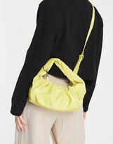 Thumbnail for your product : Truffle Collection gathered shoulder bag with strap in yellow