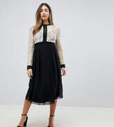 Thumbnail for your product : Little Mistress Maternity All Over Lace Top Dress With Prom Skater Skirt