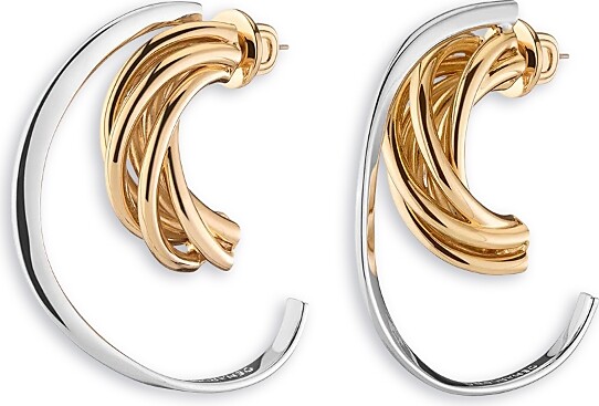 DEMARSON Chelsea Two Tone Hoop Earrings