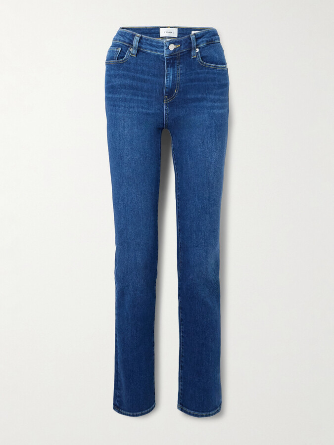 FRAME - The Pencil High-rise Skinny Jeans - Blue