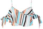 Thumbnail for your product : boohoo Stripe Wrap Over Tie Sleeve Cami