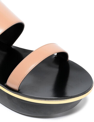 Marni Glossed-leather Platform Slingback Sandals