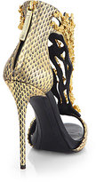 Thumbnail for your product : Giuseppe Zanotti Goldtone Coral Python Sandals