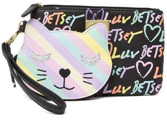 Betsey Johnson LUV BETSEY BY Kitsch Wristlet with Detachable Coin Purse