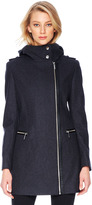 Thumbnail for your product : Michael Kors Faux-Leather-Trim Wool Coat