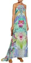 Thumbnail for your product : Camilla Bahia Bliss Layered Embellished Printed Silk Crepe De Chine Maxi Dress