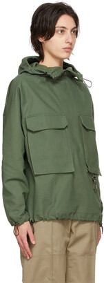 Reese Cooper Green Cotton Canvas Anorak Jacket