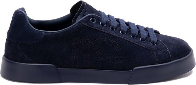 Dolce & Gabbana Portofino Logo Perforated Sneakers