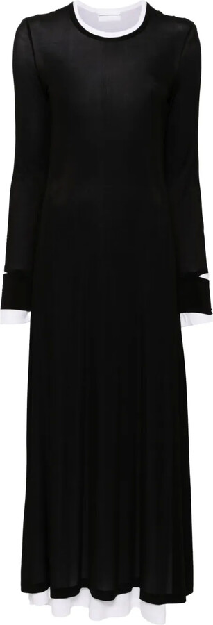 Helmut Lang Double-Layer Maxi Dress