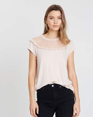 Atmos & Here ICONIC EXCLUSIVE - Ivy Frill Lace Insert Top