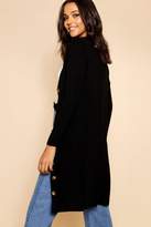 Thumbnail for your product : boohoo Horn Button Front Midi Cardigan