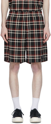 N.Hoolywood Black Undercover Edition Check Shorts