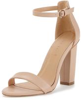 Thumbnail for your product : Shoebox Shoe Box Daisy High Block Heeled Ankle Strap Sandals - Nude