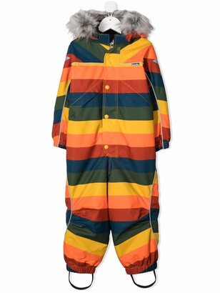 Molo Stripe-Print Hooded Snowsuit - ShopStyle Girls' Clothing