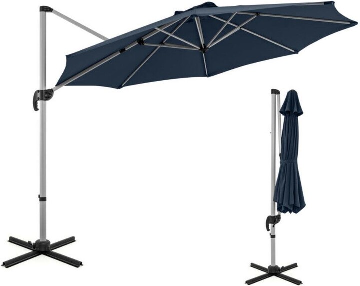 11 feet Outdoor Patio Umbrella with 360° Rotation and Adjustable Tilt