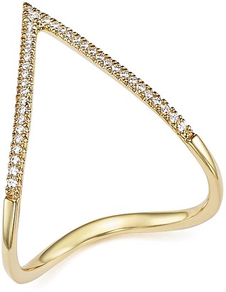 Bloomingdale's Diamond Pave Chevron Ring in 14K Yellow Gold, .15 ct. t.w. - 100% Exclusive