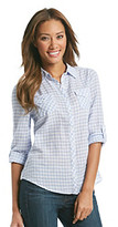 Thumbnail for your product : Relativity Roll Sleeve Gingham Utility Shirt