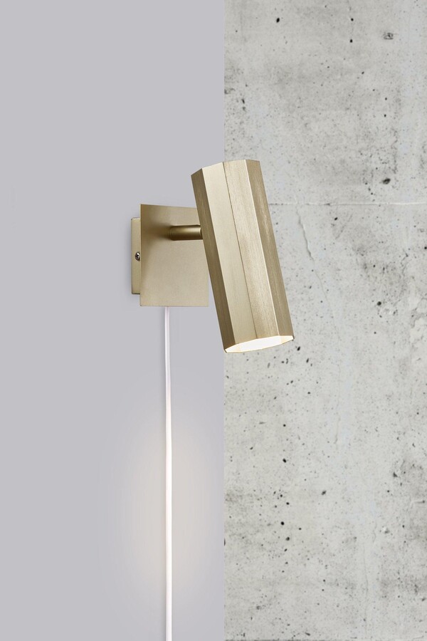 Nordlux Alanis Indoor Living Dining Bedroom Wall Light in Brass (Diam