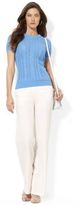 Thumbnail for your product : Lauren Ralph Lauren Petite Short-Sleeved Cable-Knit Sweater