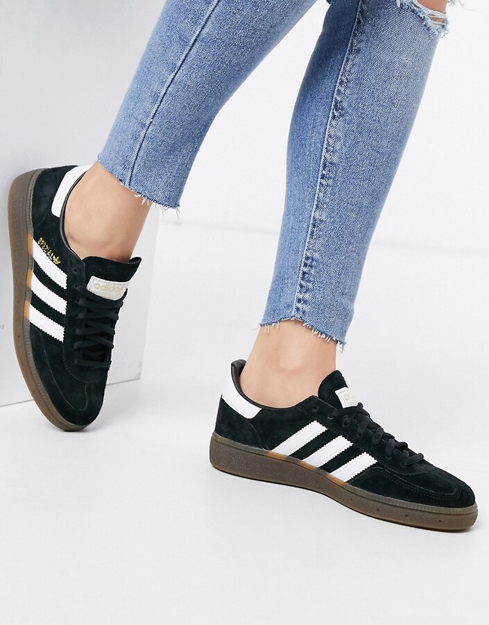 adidas Handball Spezial sneakers in black rubber sole - ShopStyle