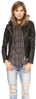 Thumbnail for your product : Doma Hoodie Leather Jacket