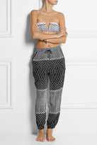 Thumbnail for your product : Zimmermann Printed crepe track pants