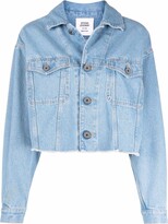 Thumbnail for your product : Opening Ceremony Logo-Print Cropped Denim Jacket