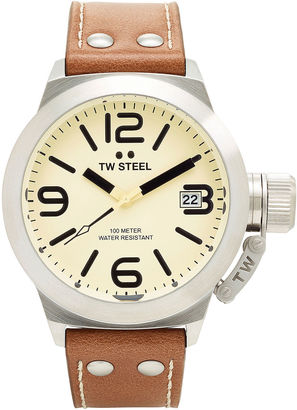 TW Steel Canteen Strap Mens Leather Watch