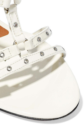 Valentino Garavani Cutout Embellished Patent-leather Sandals