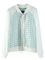 Thumbnail for your product : ChicNova Swallow Gird See Through Long Sleeves White Coat