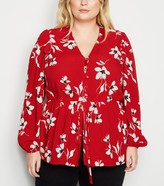 Thumbnail for your product : New Look Curves Floral Peplum Blouse