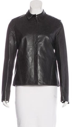 Calvin Klein Collection Distressed Leather Jacket