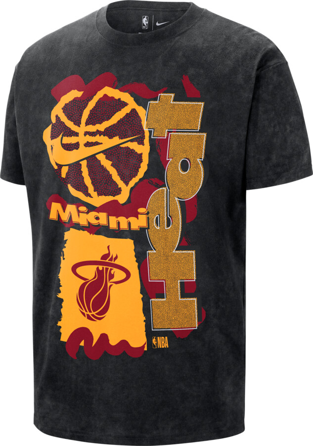 Miami Heat Courtside Nike Men's NBA Max90 T-Shirt in Black | HQ9361-011