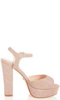 Thumbnail for your product : Quiz Rose Gold Shimmer Block Heel Sandals