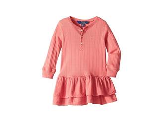 Polo Ralph Lauren Kids Cotton Henley Dress (Toddler)