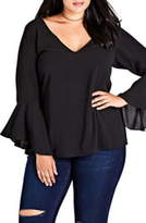 Thumbnail for your product : City Chic Bell Sleeve Top