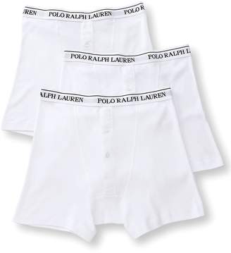 Polo Ralph Lauren Classic Button Fly Boxer Brief 3-Pack, L