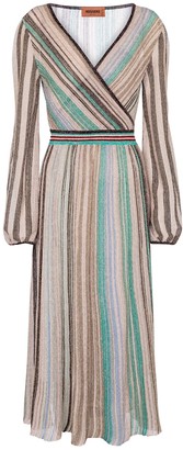 Missoni Striped wrap midi dress