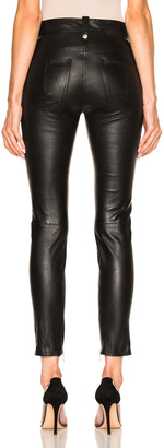 Unravel Lace Front Skinny Leather Pants