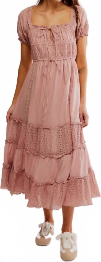 Free People Falling Sun Midi Dress In Mauve