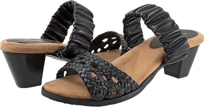 Trotters Mae Women's Sandals Black : 10.5 M (B), Leather